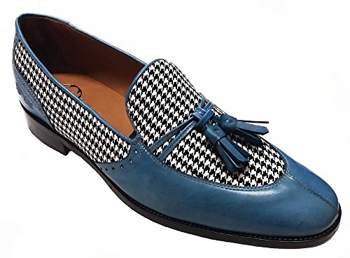 Zapatos de hombre con borlas mocasines de piel y tela transpirable