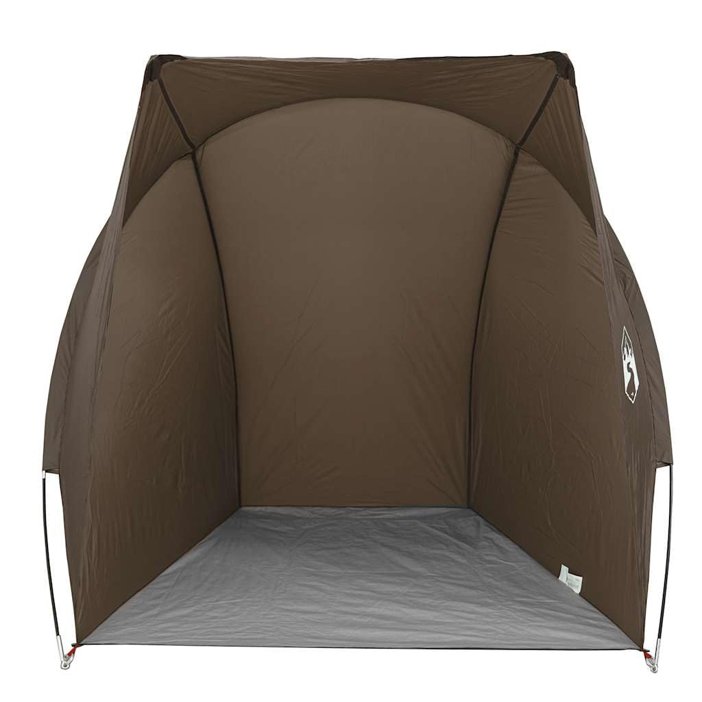 Angelzelt Braun wasserdicht aus 185T Polyester mit PU-Beschichtung 150x100x, leichtes Wurfzelt mit Gestänge, Winddicht und kompakt, ideal für Camping, Angeln, Outdoor und Reise