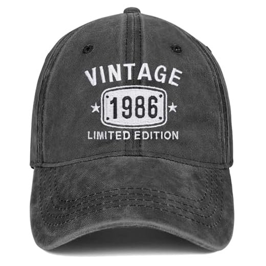 40th Birthday Gifts for Men Women Hats Vintage 1983 Baseball Cap Limited Edition Black