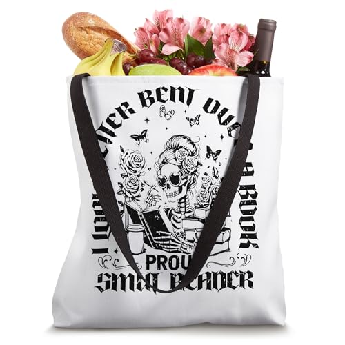 Bolso tipo tote con diseño 'I look Better Bent Over A Book' para amantes de novelas románticas miniatura 4