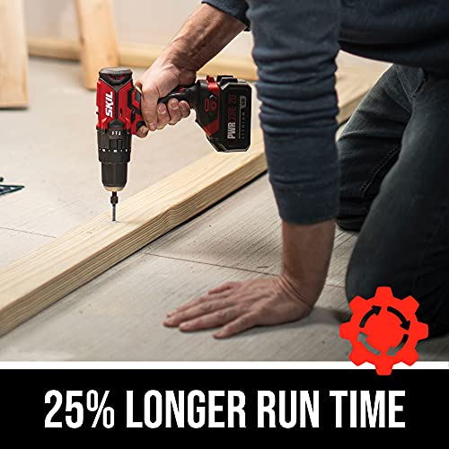 Skil 20V 1/2 Inch Hammer Drill, Includes 2.0Ah Pwrcore 20 Lithium Battery And Charger - Hd527802 #TOP1