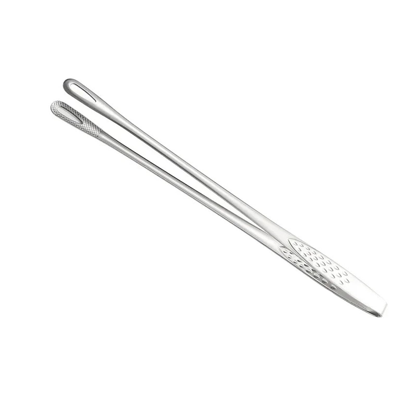 Grillzange, BBQ Küchenzange Edelstahl Grillzange Clip BBQ Grill Fleischzange Kochpinzette for Lebensmittel Utensilien Küchenzubehör(28cm)