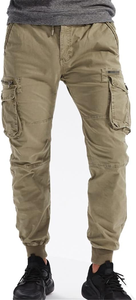 Mens Tactical Cargo Pants Casual Cotton Joggers Military Pants Male Hip Hop Army Trousers