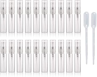 Enslz 20pcs Empty Clear 5ml Glass Spray Bottle Refillable Perfume Glass Bottles for Travel