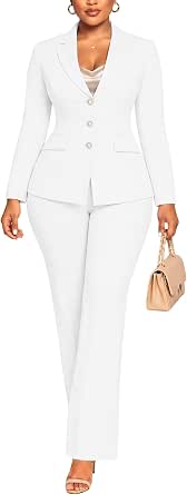 Women Suits 2 Piece Set Business Casual Outfits Dressy Pants Suit