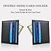 WOXVM Credit Card Holder Wallet RFID Blocking Slim Credit Card Cases Holder Premium Leather Minimalist Front Pocket Small Wallet with 6 Card Slots and 1 Pockets for Men Women (Black)