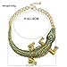 Chunky Exaggerated Crocodile Statement Collar Necklace Green Rhinestone for Women Large Punk Gothic Alligator Animal Bib Choker Fashion Hip Hop Stylish Crystal Gator Necklaces Jewelry Party Prom