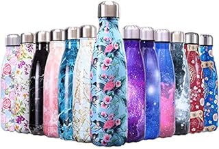 QXuan Insulated Stainless Steel Water Bottles Double Wall 500ml BPA Free for Sports Office School Travel Outdoor