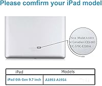 Vista 2 de para iPad 6 2018 6ª generación A1893 A1954 reemplazo de la Asamblea del digitizador de pantalla táctil con botón de inicio, soporte de cámara