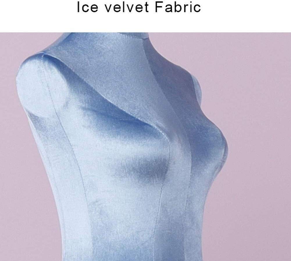 Maniquí de Sastre, maniquí de Costura, Torso de maniquí Femenino, Busto de maniquí de Costura Femenino con Base de Metal para exhibición de Ropa, Vestidos y Joyas, A