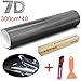 Produktbild STYLINGCAR Autofolie Carbon Folie 7D Selbstklebende Kohlefaser-Vinylfolie, Schwarz matt Wasserdichter Auto shutz Aufkleber, DIY Dekoration für Auto, Computer, Motorrad, Möbel, Smartphone