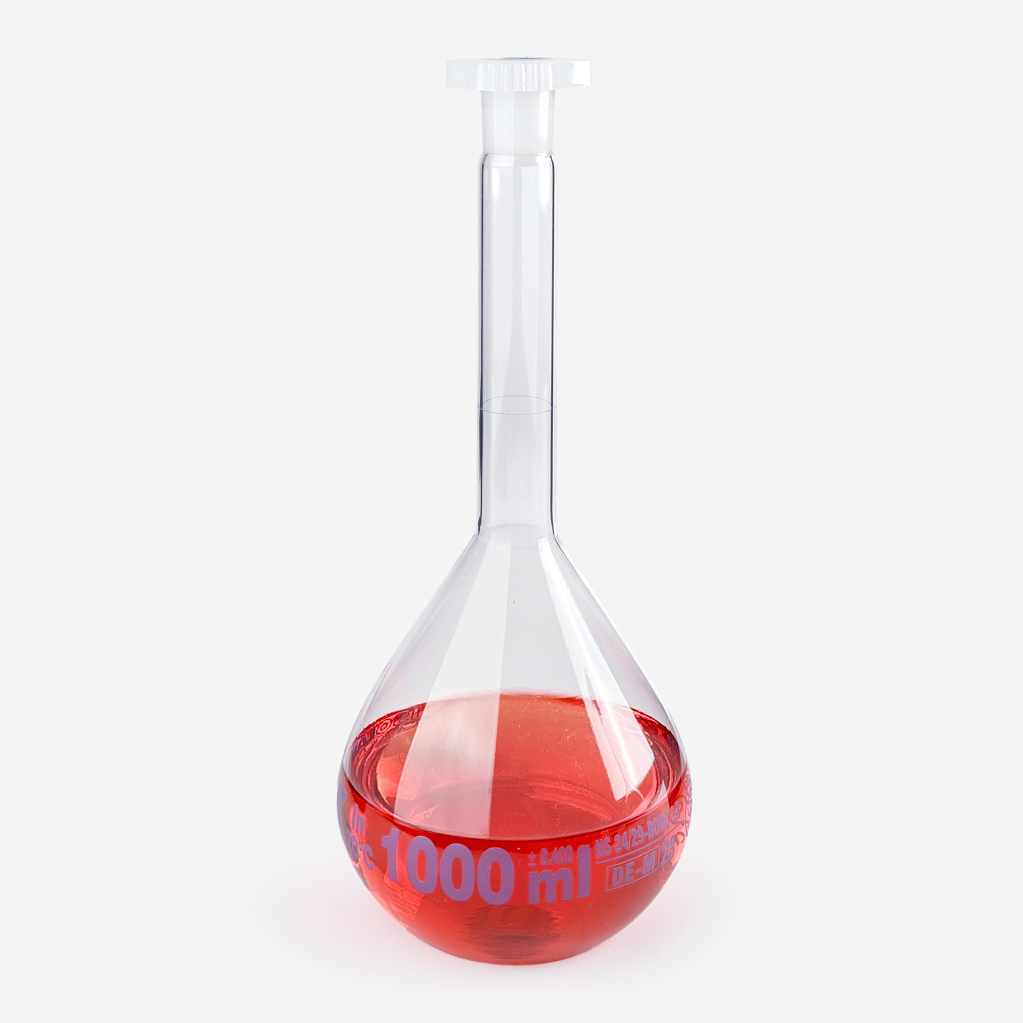 Émbolo mesurado - vidrio -"A"- "Certificado de conformidad" (1000 ml - NS 24/29)