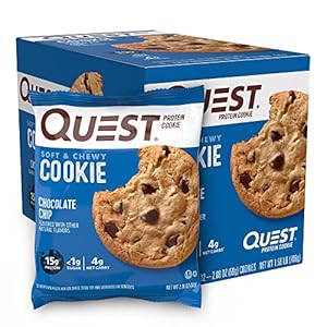 Quest Nutrition Protein Cookie, Chocolate Chip, 2.08 Ounce each, 12 Count (Pack of 1)
