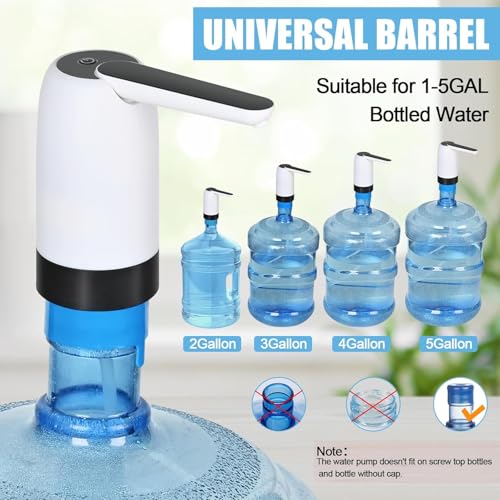 Image of Water Dispenser Pump for 20 Litre Bottle Automatic Wireless Water Can Dispenser with High Efficiency & Low Noise One Touch Control for Home & Office - Black