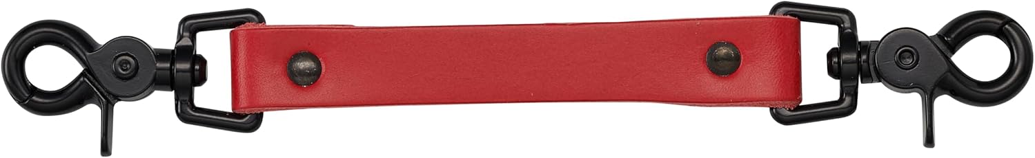 Perfect Fit Shield Wallets Anti Sway Strap for Fireman Radio Strap Black Hardware with Red Leather