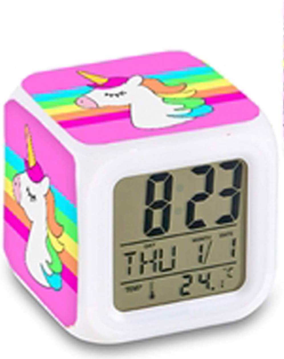 Top Trenz Color Changing Led Digital Alarm Clock=Unicorn Rainbow Unicorn