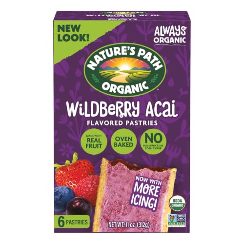 Nature's Path Organic Wildberry Açai Toaster Pastries, 11 oz (Pack of 12)