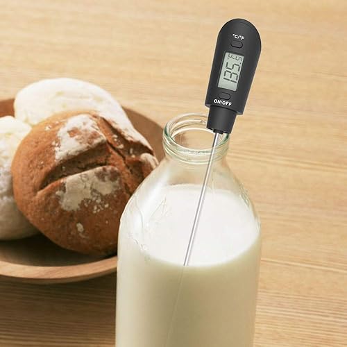 Miniatura 7 de Efeng Termómetro digital para carne, termómetro de caramelo, espátula, con clip para olla y sonda de 9 pulgadas, termómetro digital de lectura