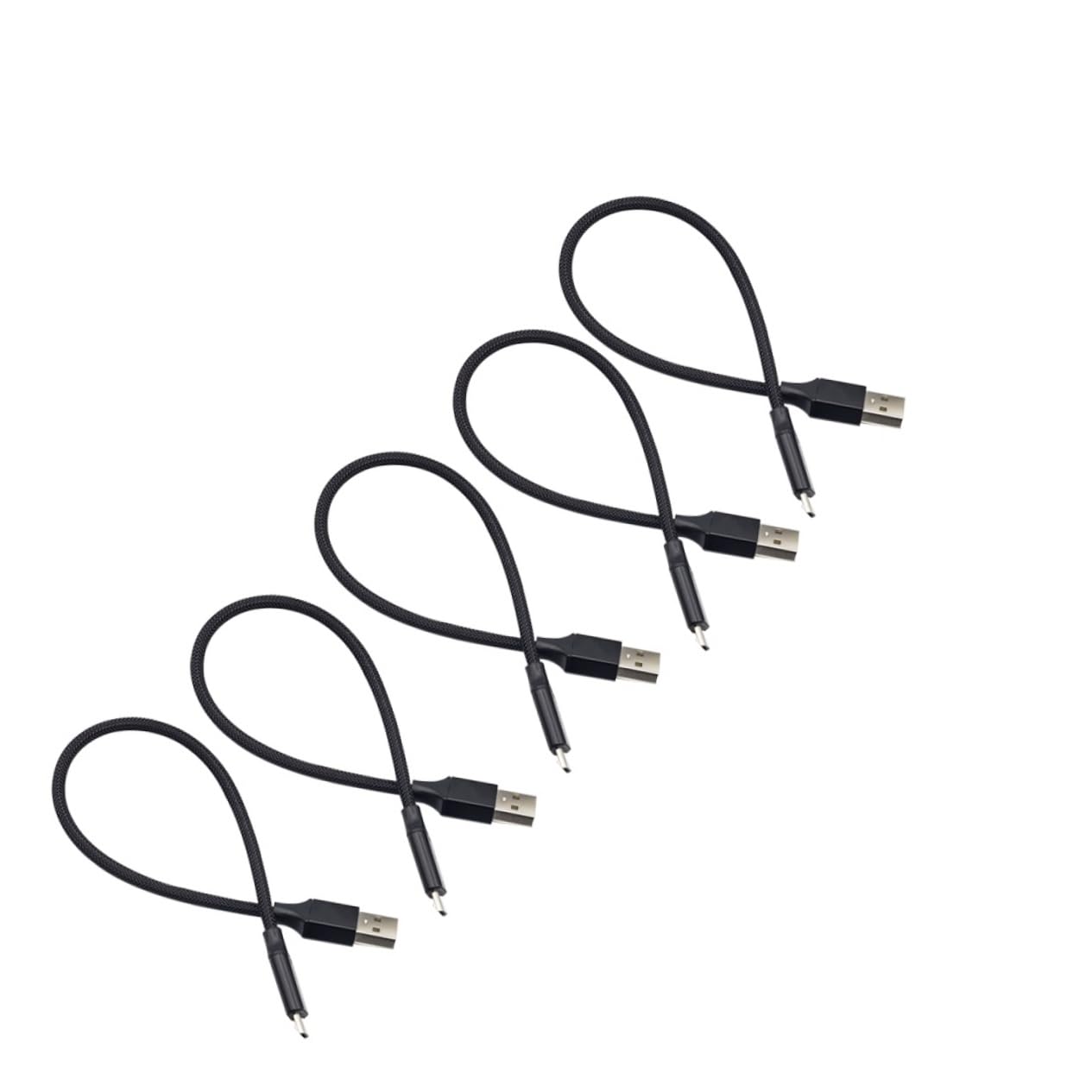 Gatuida 15pezzi Cavo Type-c Nylon Intrecciato Per Ricarica Rapida e Sincronizzazione Dati Per Note e Altri Dispositivi Nero