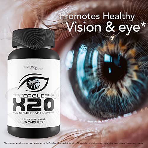 Pro Eagleeye X20 - Vitamin Enriched Vision Support - Multi-Vitamin & Mineral Vision Supplement - Aid Eye Sight & Eye Health - Pro Eagle Eye X20 Vitamins To Strengthen Vision - Aid Details #TOP4