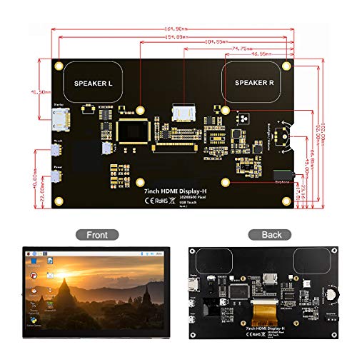 Image of ELECROW 5 Inch Resistive Touch Screen TFT 800x480 LCD Display + 7 Inch Capacitive Touchscreen 1024x600 Mini Portable Monitor with Stand, Compatible with Raspberry Pi, Banana Pi, BB Black, Windows