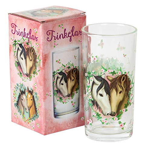 Mauder Verlag TapirElla - Vaso de cristal, diseño de caballos