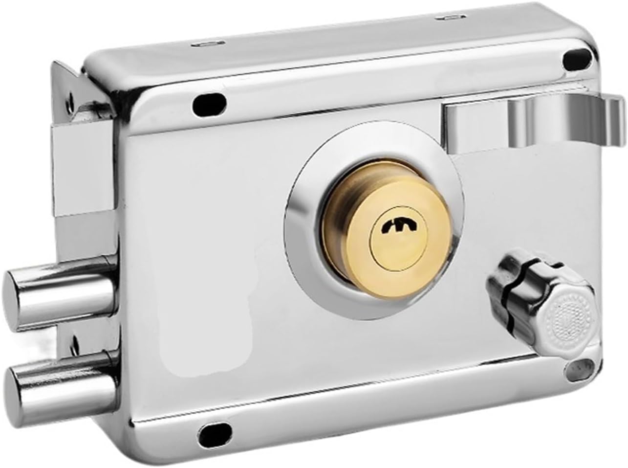 Door Lock Deadbolt Home Universal Exterior Accessory Stainless Steel 1Pcs(with deadbolt,A Type_Left)