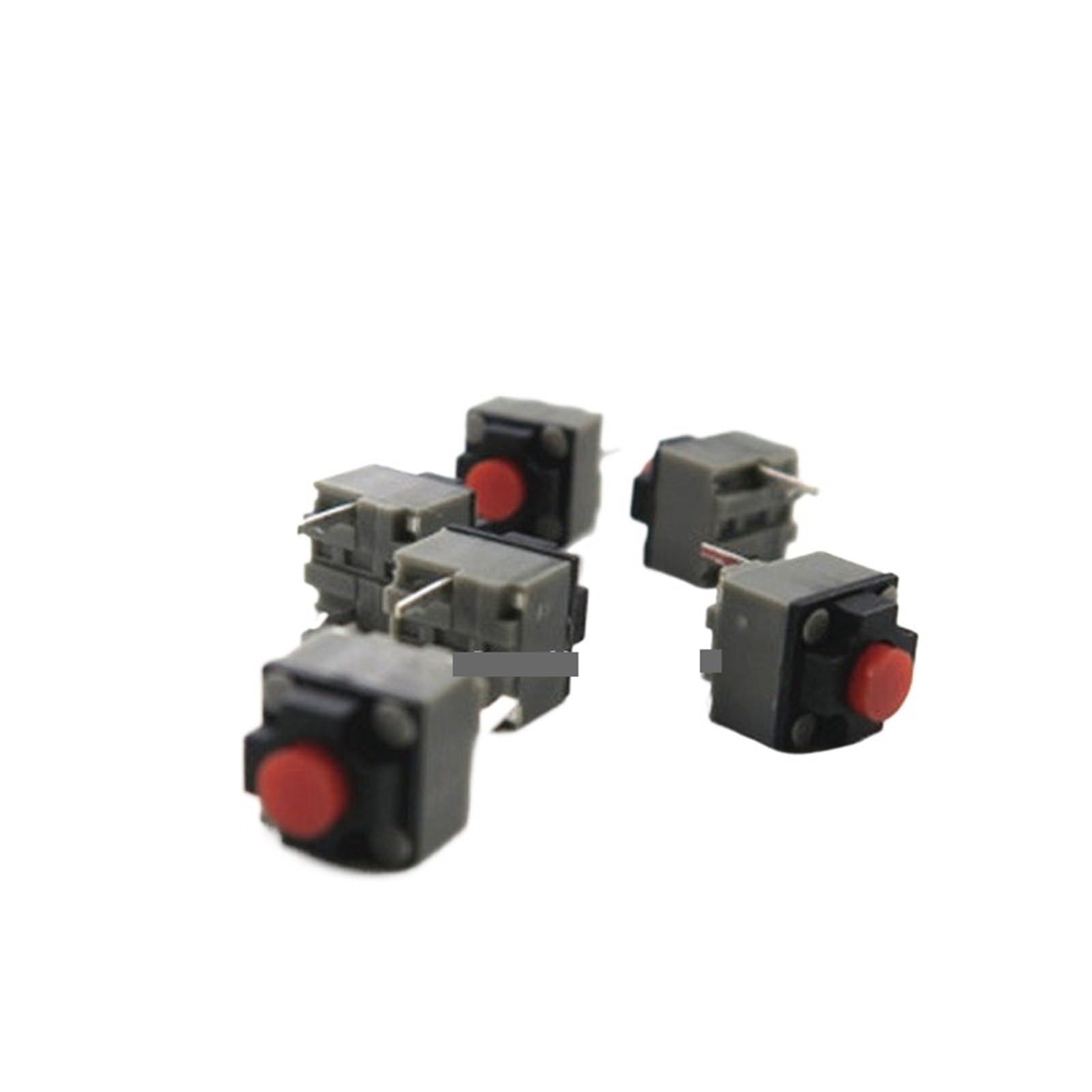 10-100 sztuk 6 x 6 x 7,3 mm kwadratowa cicha mysz mikrofon przycisk myszy może zastąpić prostokątny przełącznik 8 milionów żywotności (100 szt.)