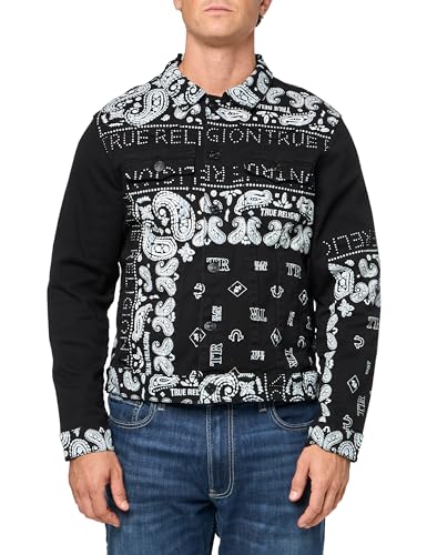 Image of True Religion Men's Jimmy Jacket Discharge Bandana, Black