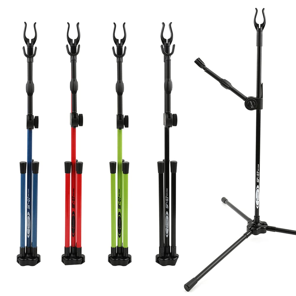SHARROW Archery Bowstand Recurve Bow Stand Portable Foldable Bow Holder Bracket Lightweight Balance Bar Stand for Hunting Shooting Outdoor