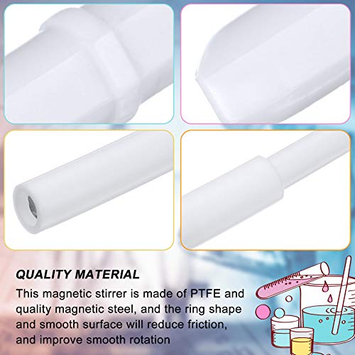 10 Pezzi Barra di Agitazione PTFE Magnetica con
