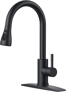 27 Black Kitchen Ideas For a Bold Sophisticated Look 116 FORIOUS Black Kitchen Faucet with Pull Down Sprayer, High Arc Single Han...