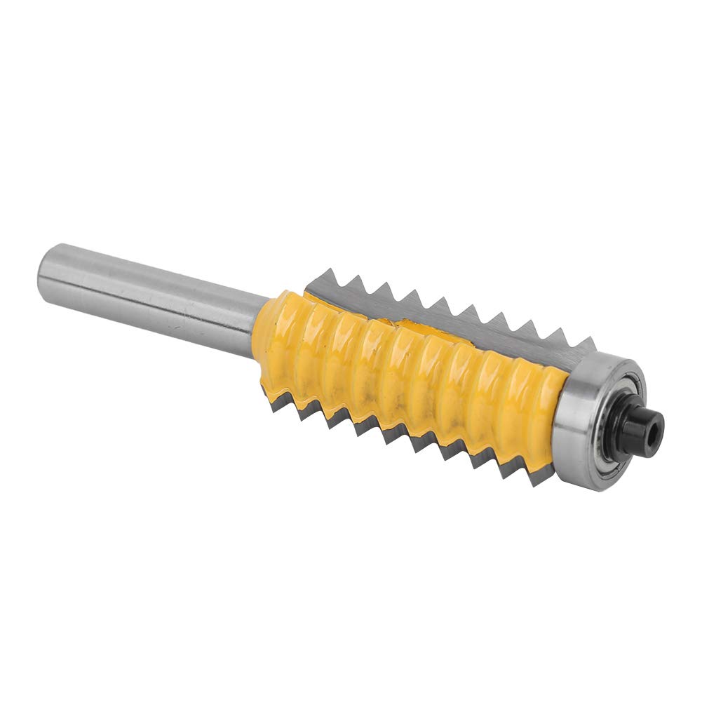 Bordstract 8mm Shank Finger Glue Joint Router Bit, Carbide Woodworking Milling Cutter Router Bit Multi Tooth Cutter for Wave Type Wood Milling(8x41)