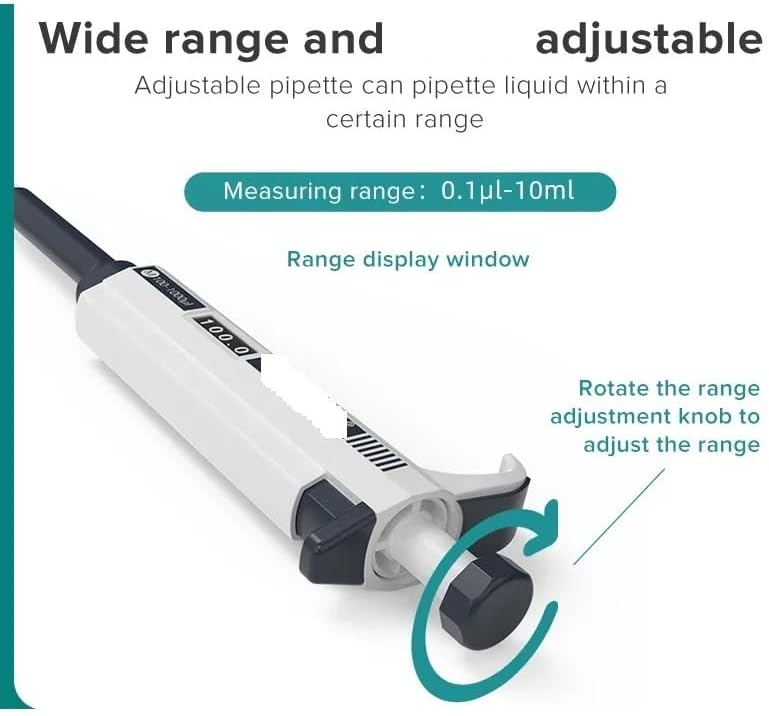 Laboratory Pipette Single Channel of Pipettes Manual Adjustable Pipettor Digital Pipette Gun(2-20μl)