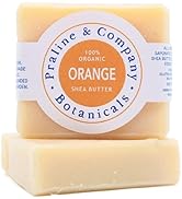 Organic Handmade Orange Hand and Bath Soap for Oily Skin - 4oz / 110 gr by Praline & Co.