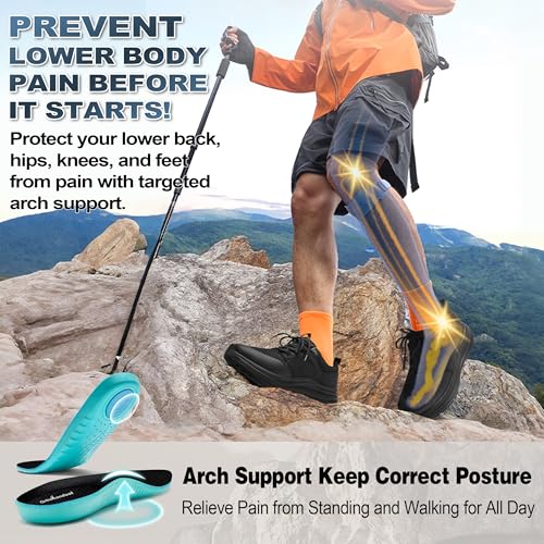 Image of OrthoComfoot Men's Wide Orthopedic Plantar Fasciitis Shoes: Comfortable High Arch Support Trail Running Shoes for Walking & Hiking, Orthotic Tennis Sneakers Relief Flat Feet, Feet Pain