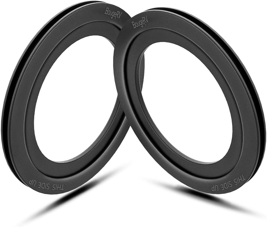 BougeRV RV Toilet Flush Ball Seal Replacement RV Accessories Flush Ball Gaskets for Dometic 300/310/320- Equivalent to Part Number 385311658 (2 Pack)