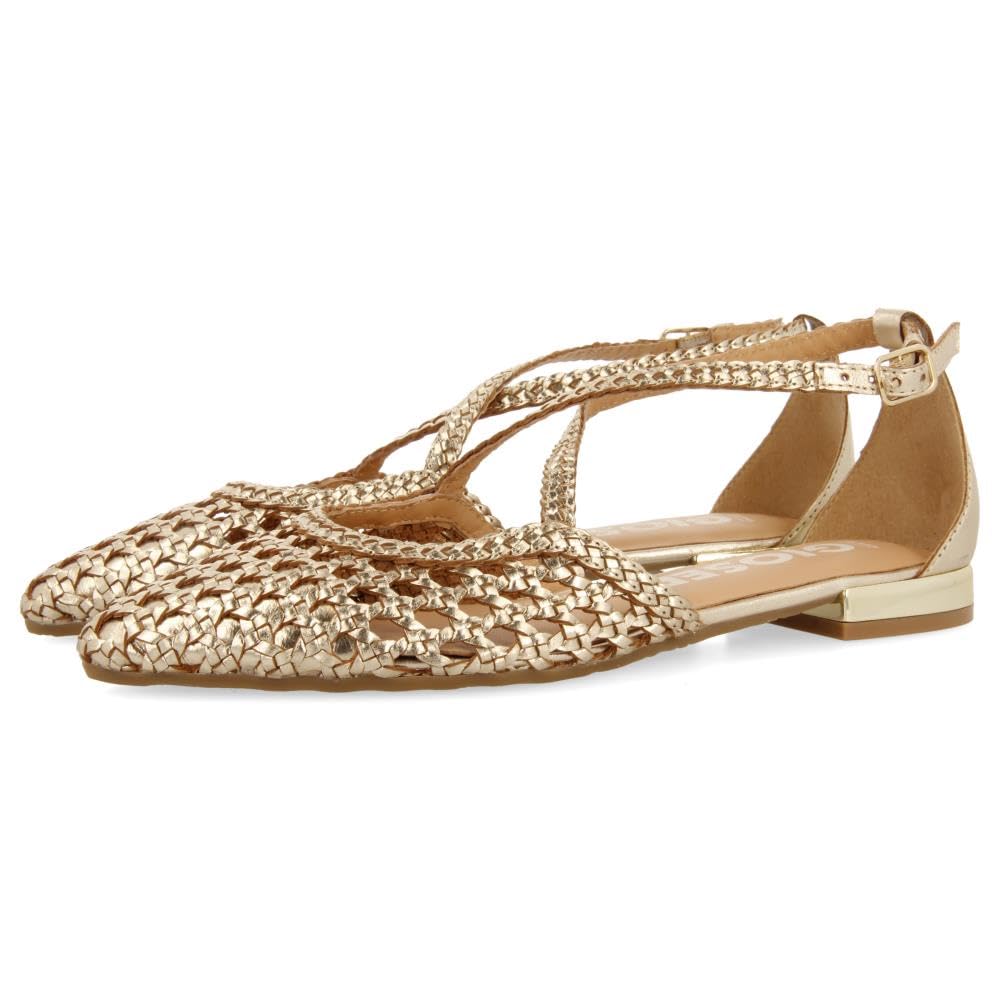 GIOSEPPO LESKOVIC, Women's Ballet Flat, Platinum, 41 EU, Platinum, 8.5 UK