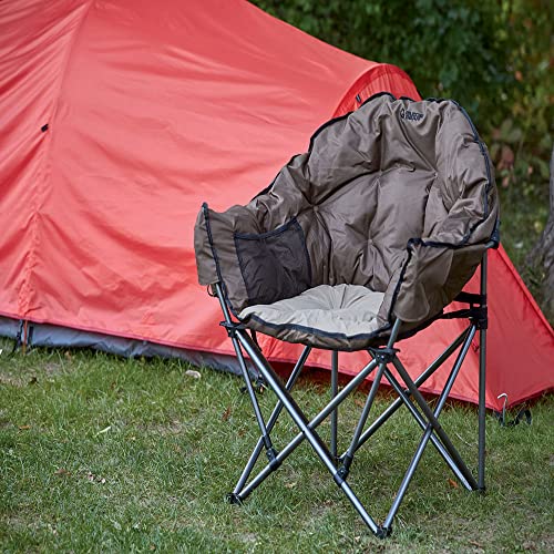 Guide Gear Club Camping Chair, Oversized, Portable, Folding With Padded Seats, 500-Lb. Capacity, Tan Brown #TOP3