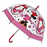Undercover Minnie Mouse Transparent Pink Children's Umbrella