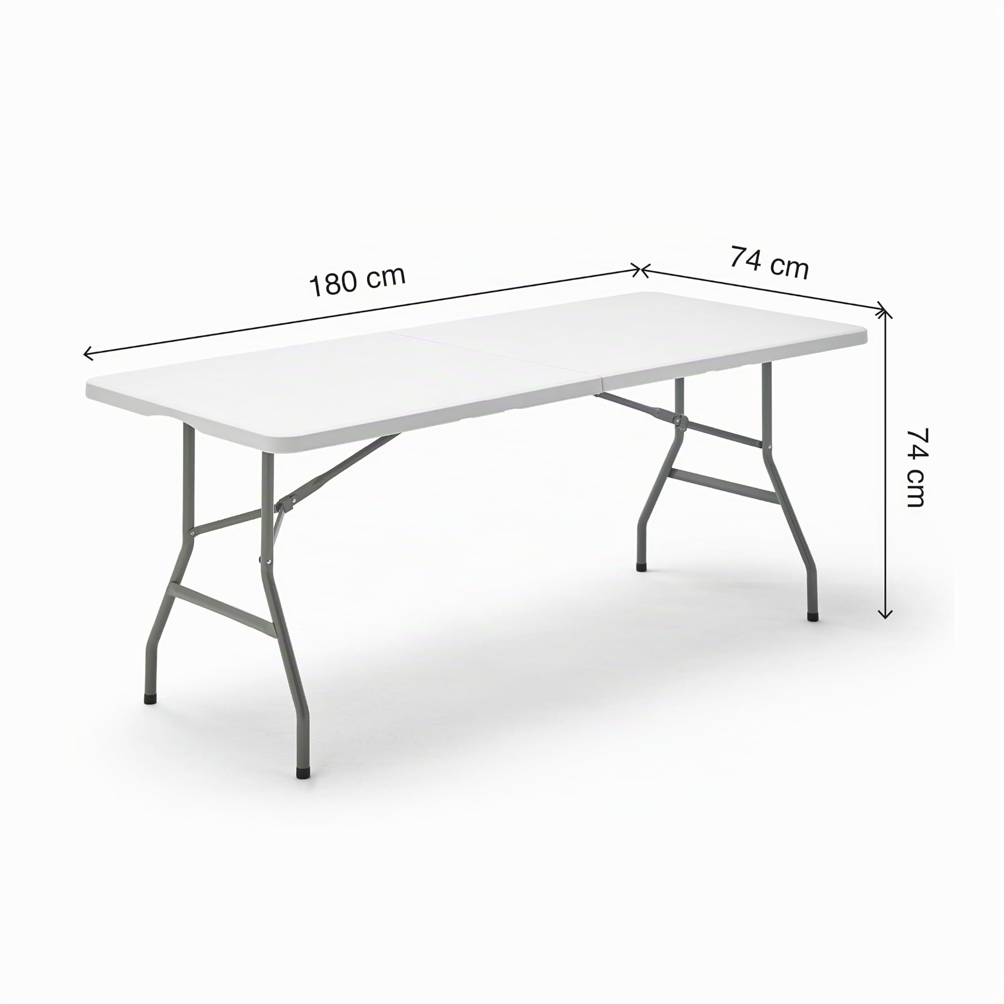KG KITGARDEN - Table Pliante Portable multifonctionnelle, 180 x 74 x 74 cm, Blanc