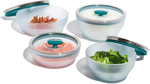 Miniatura 9 de Juego de utensilios de cocina para microondas  Vaporizador para microondas para cocinar  Tazones de mezcla seguros para microondas  Vaporizador de