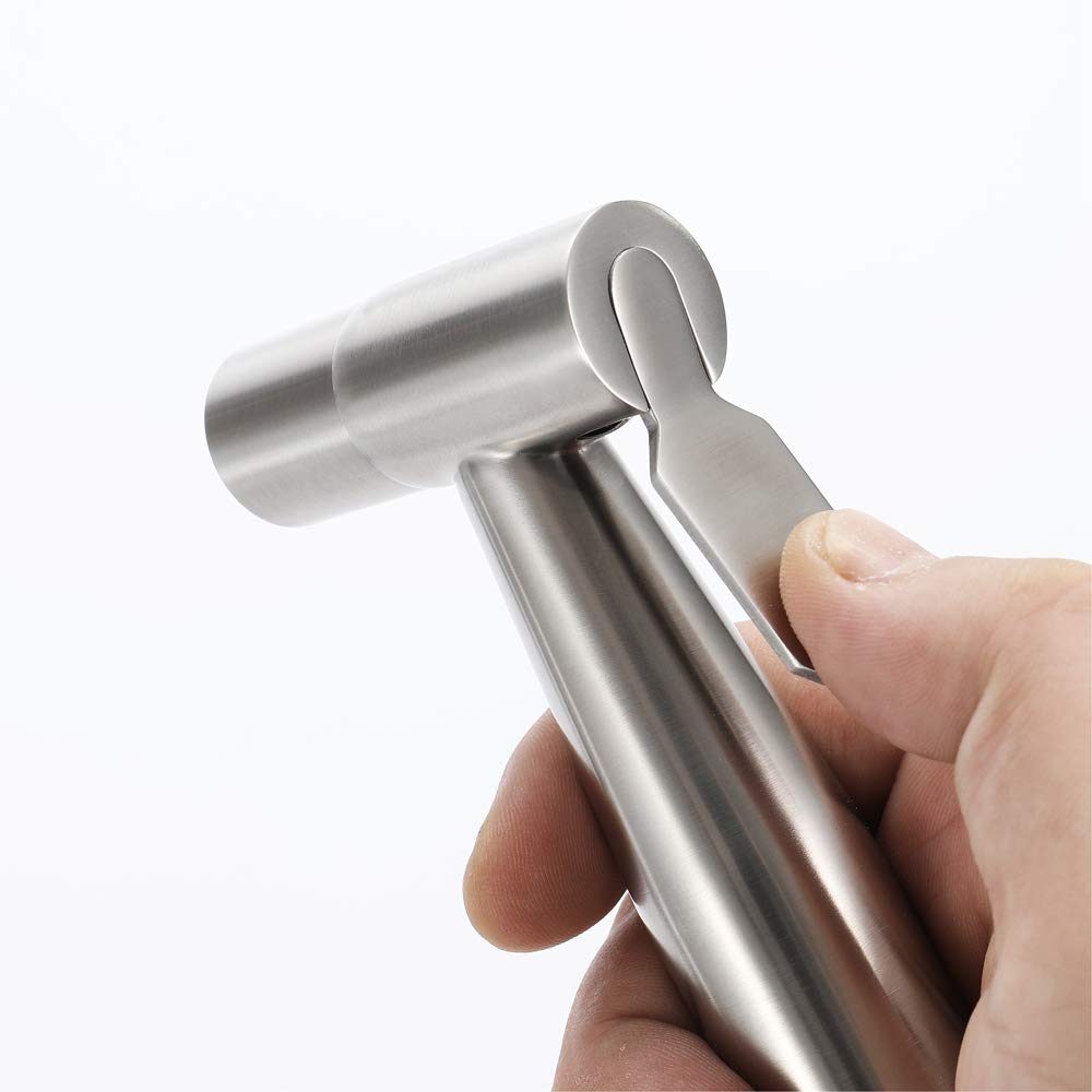 Spruzzatore per bidet con singola acqua fredda in acciaio inox, portatile, pannolino, doccia, montaggio a parete, rubinetto bidet per igiene personale, pulizia del pavimento, nero (spazzolato)