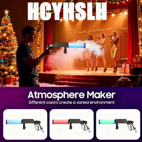 Máquina de humo CO2 de mano con luces LED RGB miniatura 2