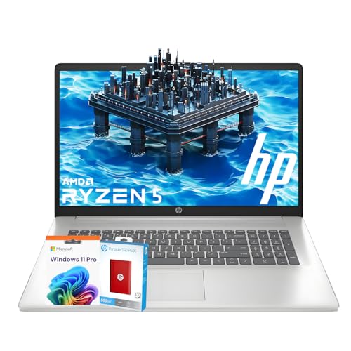 HP 17 �r�W�l�X�m�[�g�p�\�R��, 64GB RAM, 1TB�X�g���[�W (512GB PCIe + 500GB P500 �|�[�^�u��), 17.3�C���` FHD 1080p IPS LED�f�B�X�v���C, AMD Ryzen 5 7430U �v���Z�b�T,