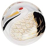 アデリア(ADERIA) 小皿 ガラスプレート めでたmono 福寿 鶴 [丸皿/豆皿/直径約9cm ] 日本製 化粧箱入 誕生日 ギフト プレゼント 6031