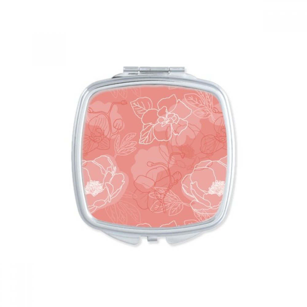 Miroir portable mignon pivoine, idée cadeau femme