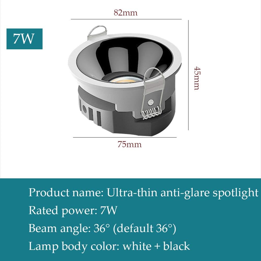 (10 Kit di Illuminazione A Incasso LED Moderni E Semplici Faretto A Incasso LED Retrofit Antiabbagliamento Kit di Faretto A Incasso LED per Soffitto per Soggiorno