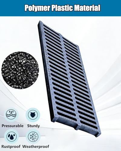 Caniveau de drainage durable en plastique polymère robuste - 3