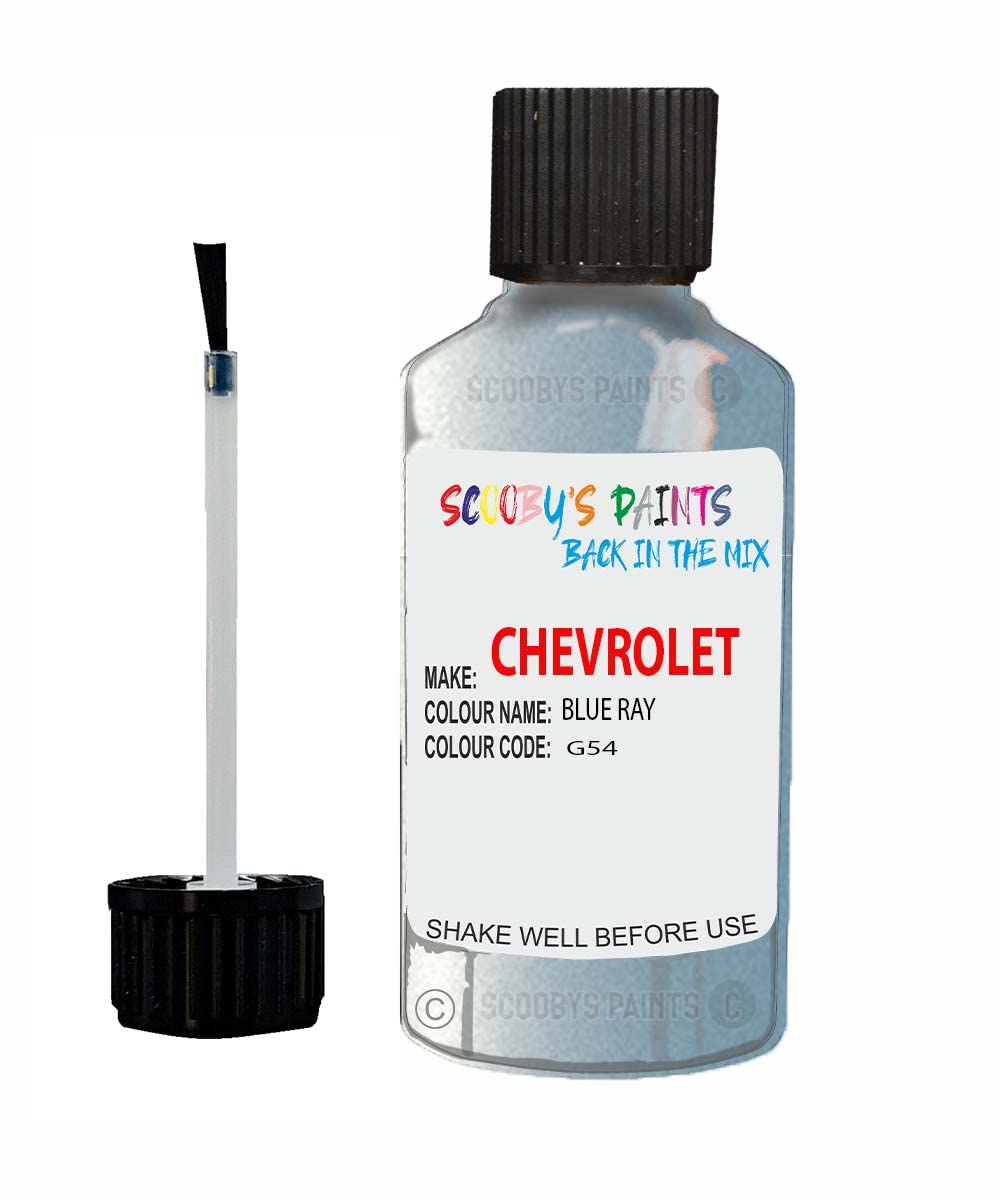 Scoobys Paints Back In The Mix Blue Ray Touch Up Paint For Chevrolet Spark G54 2013-2015 30Ml Bottle Brush Scratch Stone Chip Repair Pen